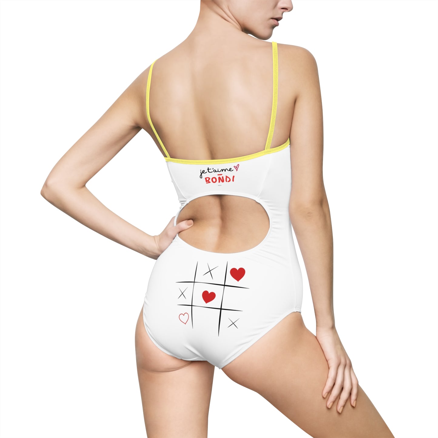 Stylish Women's One-Piece Swimsuit with Playful Back Design