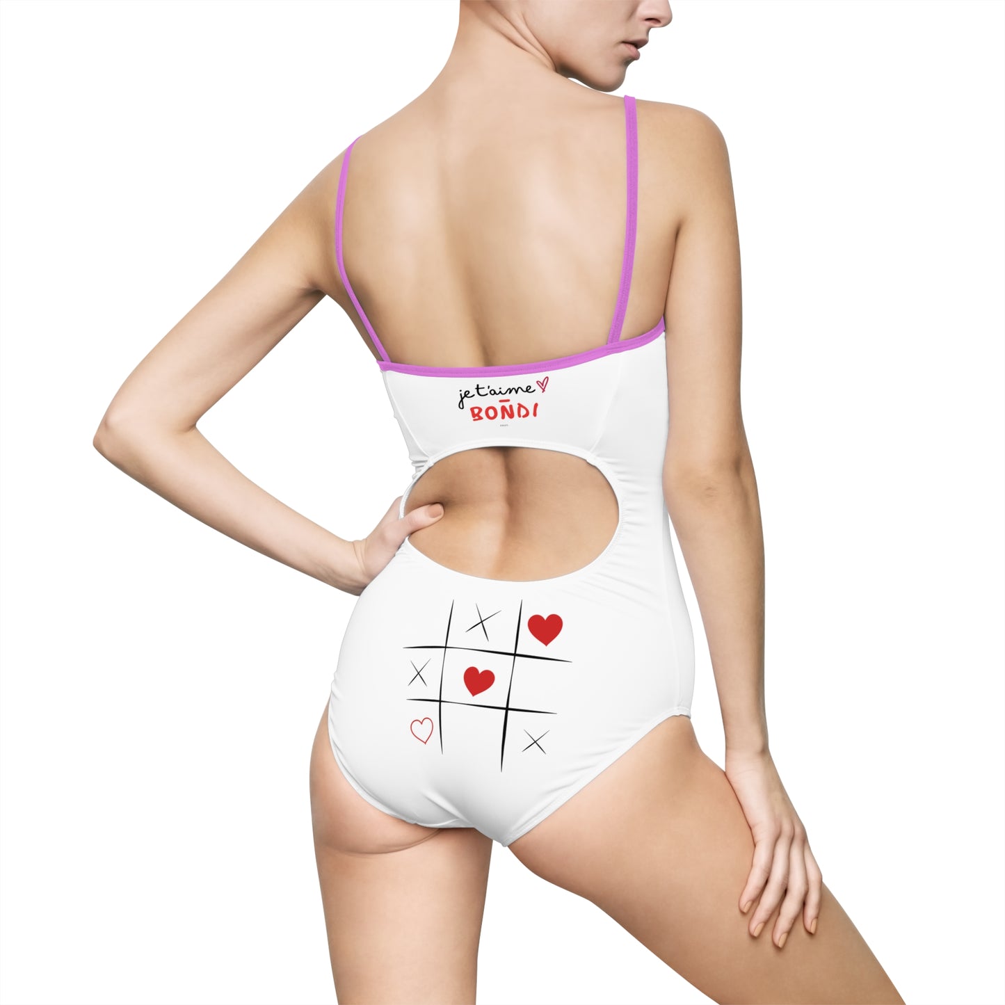 Stylish Women's One-Piece Swimsuit with Playful Back Design