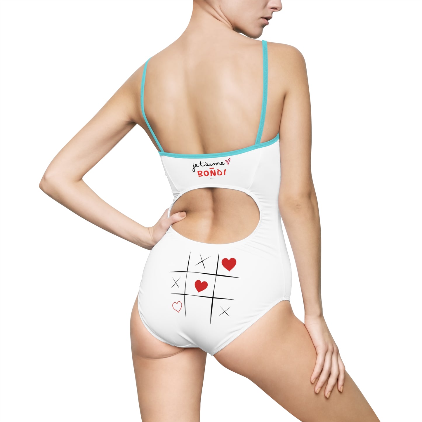 Stylish Women's One-Piece Swimsuit with Playful Back Design
