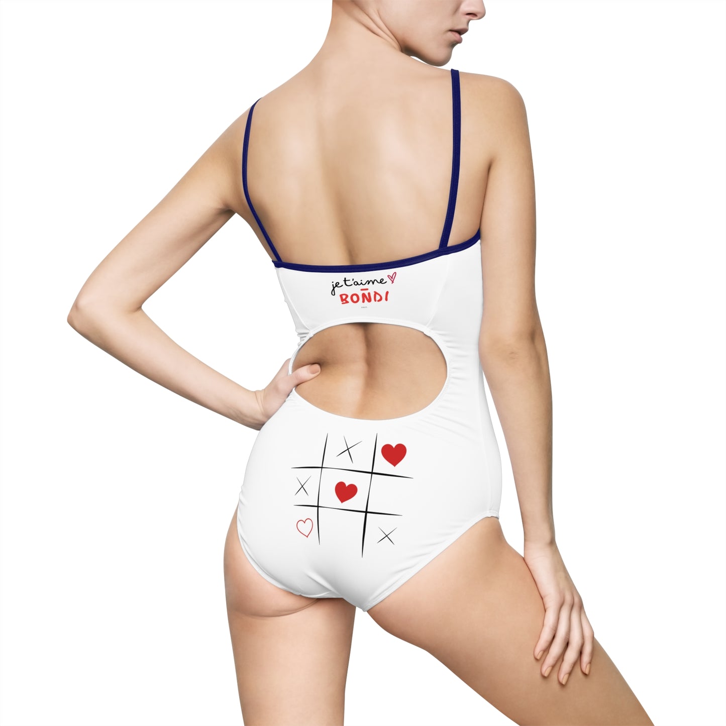 Stylish Women's One-Piece Swimsuit with Playful Back Design
