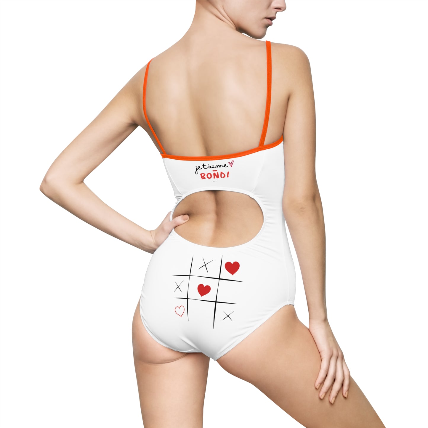 Stylish Women's One-Piece Swimsuit with Playful Back Design