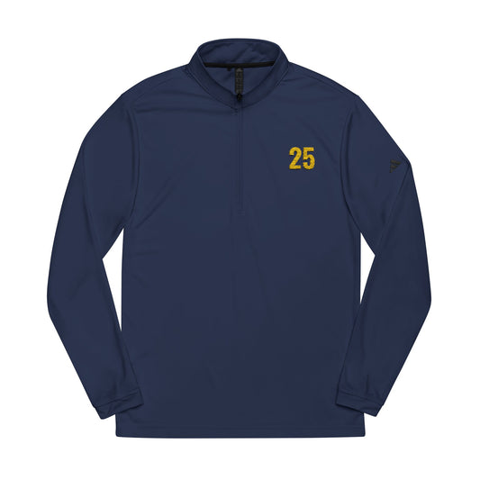 Men's adidas® Quarter-Zip Pullover with 25 Embroidery - Stylish Athletic Layer for Sports and Casual Wear